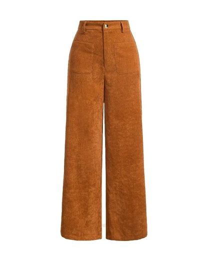 Vionne Relaxed Wide-Leg Corduroy Pants