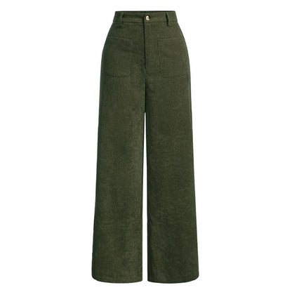 Vionne Relaxed Wide-Leg Corduroy Pants