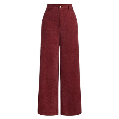 Vionne Relaxed Wide-Leg Corduroy Pants