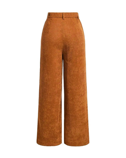 Vionne Relaxed Wide-Leg Corduroy Pants