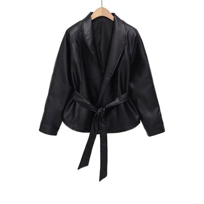 Wesley Belted Faux Leather Jacket