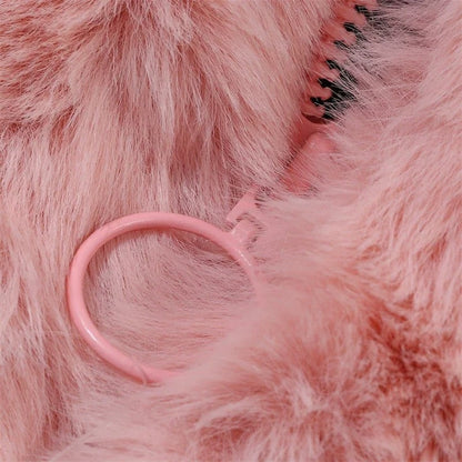 Yvon Plush Cropped Faux Fur Jacket